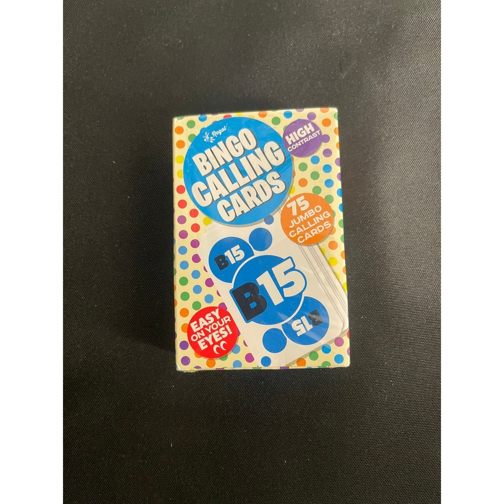 Regal Games Bingo Calling Cards 75 Jumbo High Contrast Large Print Deck 2021 NEW